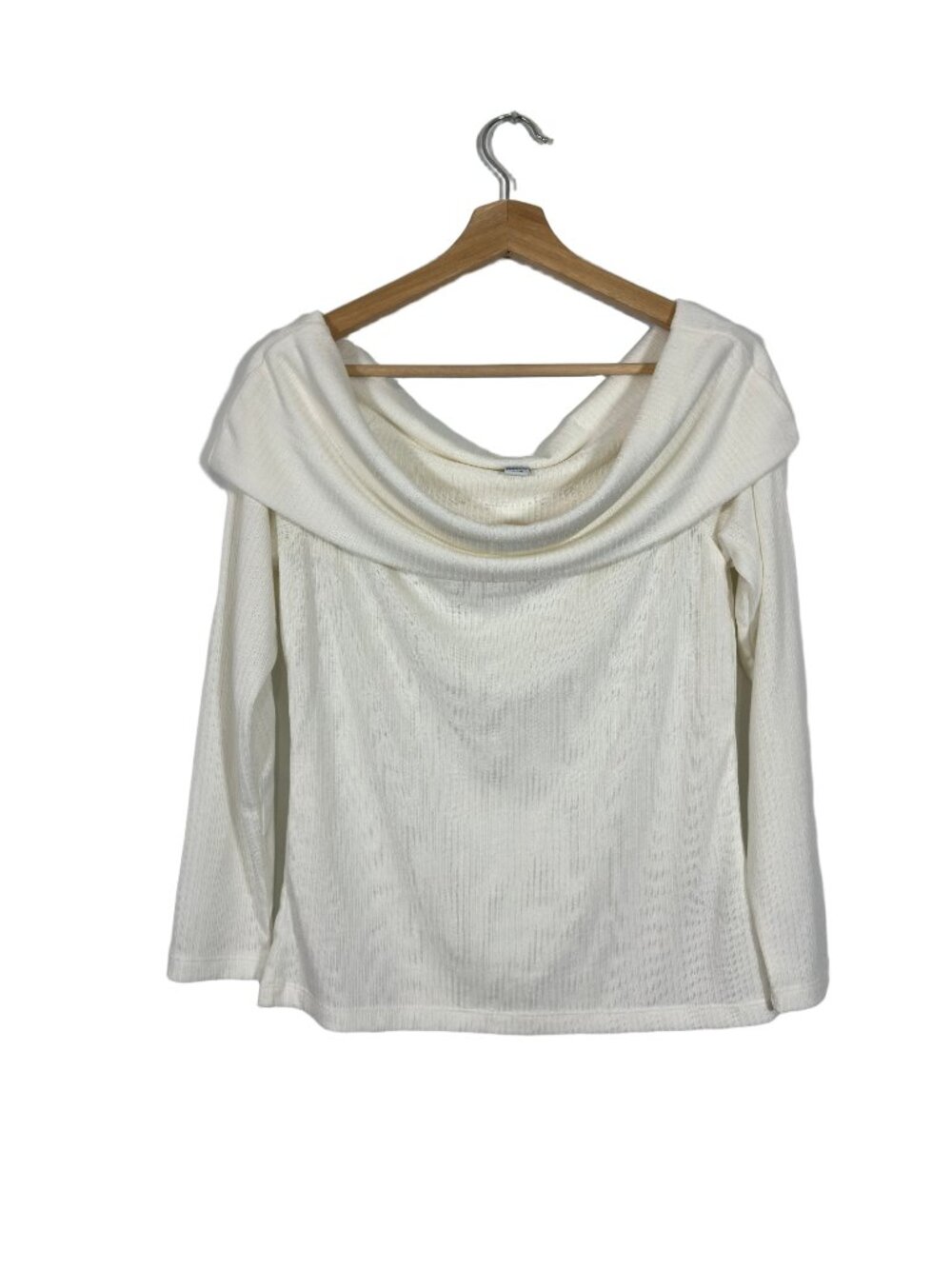 Old Navy Womens Off-Shoulder Ribbed Sweater Large Minimalist Party Holiday Date